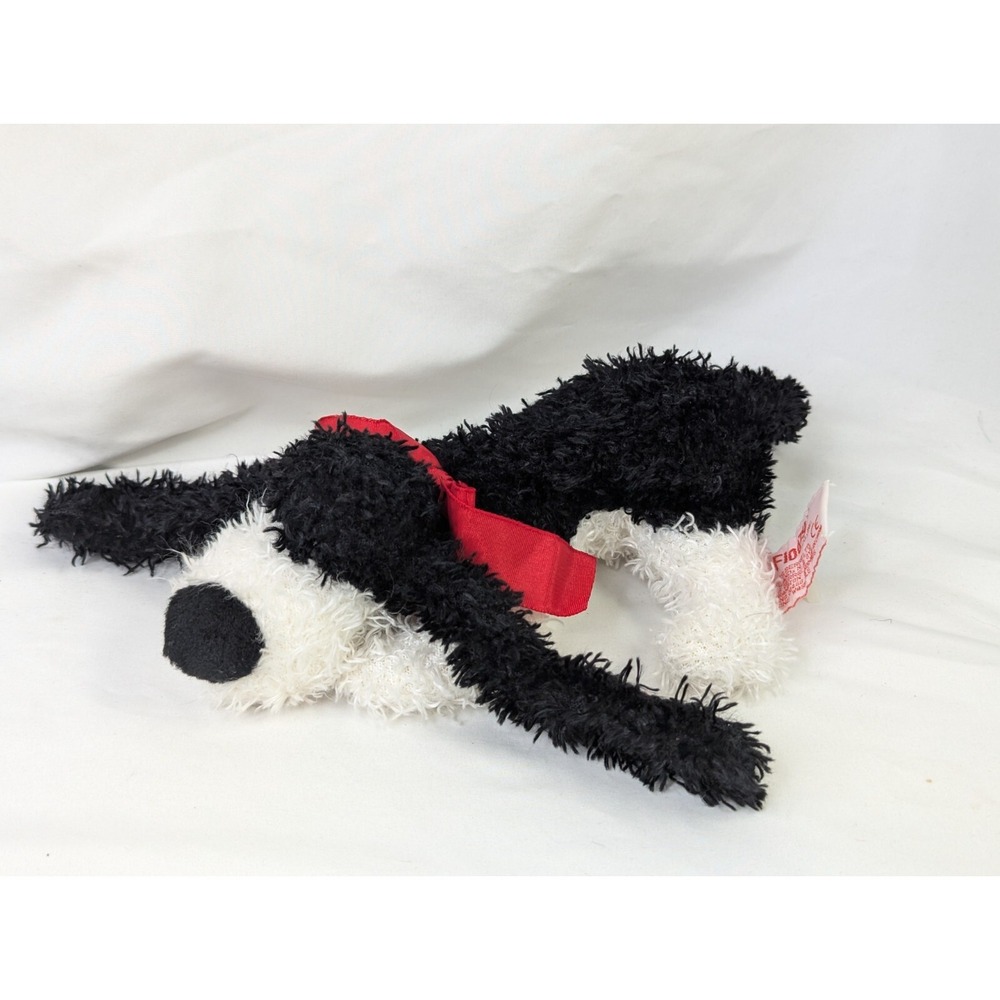 Russ‎ Floozy Dog Plush Puppy 8 Inch Black White Stuffed Animal Toy